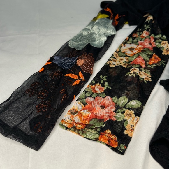 Free People Long Sleeve Mesh Tops - Picture 2 of 7